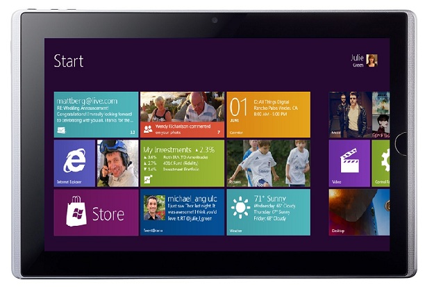 Windows 8 tablet PC mock-up